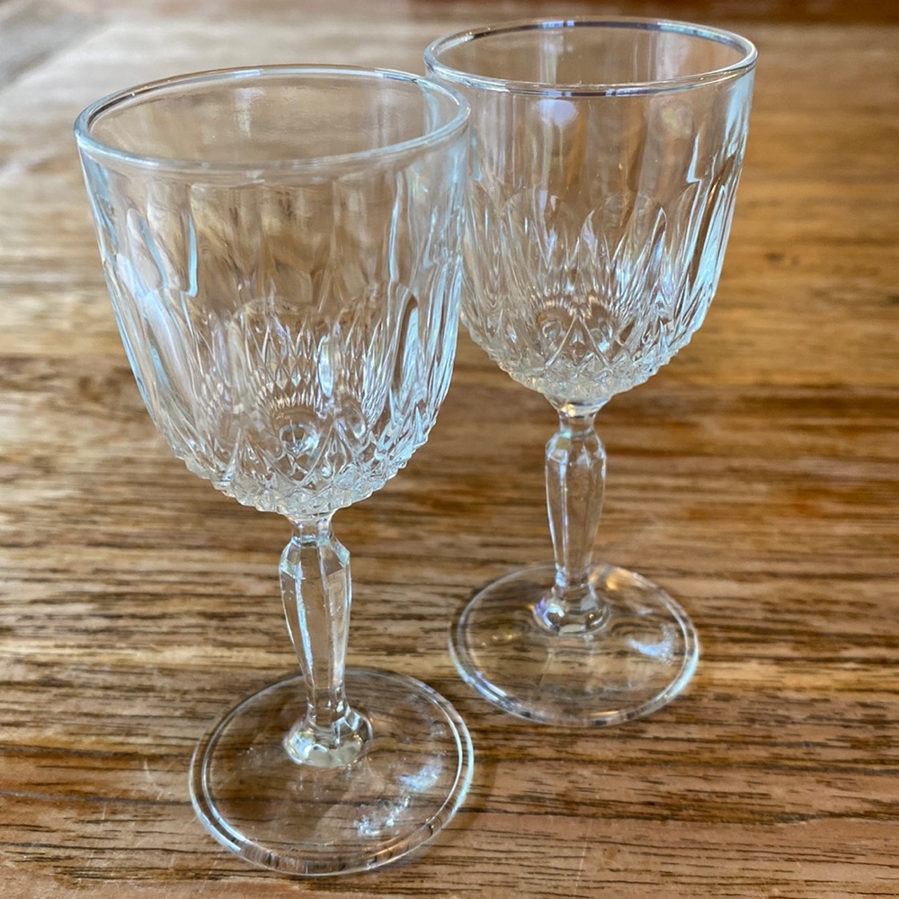 Vintage French Cordial Glasses
Set of 2 - Embossed “France”